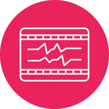 Elektrokardiyogram ikonu. kalp atışı teknolojisi