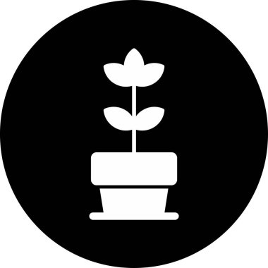 Bir bitki simgesinin vektör illüstrasyonu