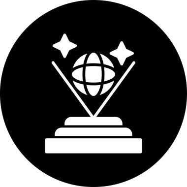 Hologram. Web simgesi basit illüstrasyon