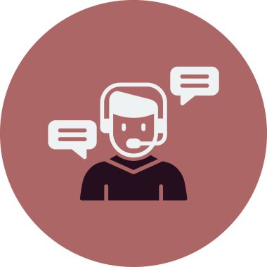 Müşteri servis simgesi vektör illüstrasyonu