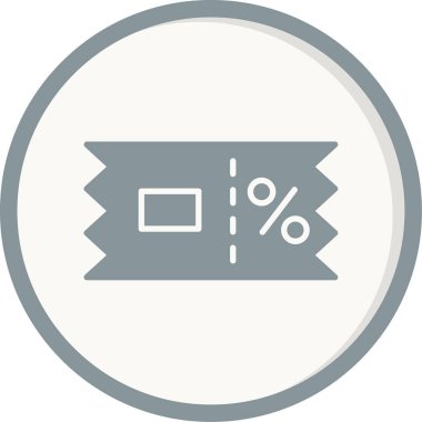 İndirim Coupon etiketi vektör illüstrasyonu