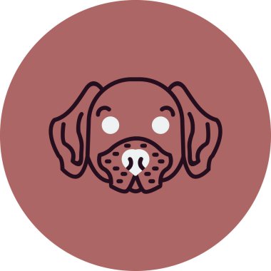 Rottweiler köpek simgesi vektör çizimi