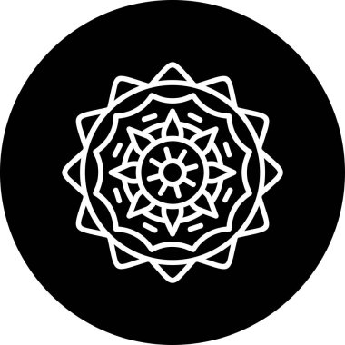 Mandala 'nın basit vektör görüntüsü, kutsal geometri kavramı