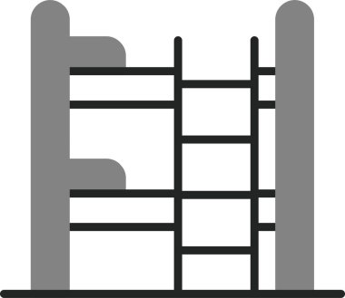 Bunk Bed web simgesi vektör illüstrasyonu
