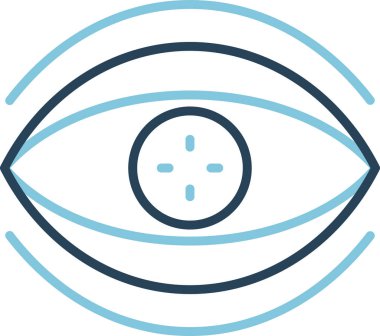 Biyonik Kontak Lens Web simgesi, vektör illüstrasyonu