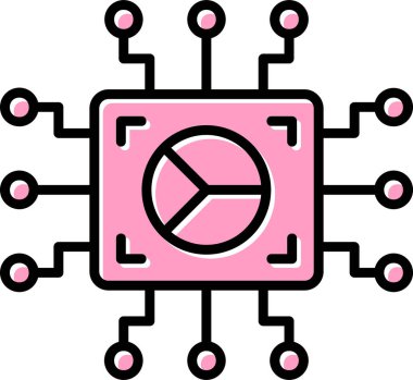 Teknoloji. Web simgesi basit illüstrasyon