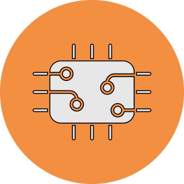 Çip simgesi vektör illüstrasyon tasarımı
