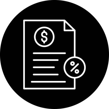 Web uygulamaları için bir vergi belgesi tasvir eden soyut vektör sanatı.