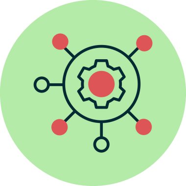 Omni kanalı. Web simgesi basit illüstrasyon