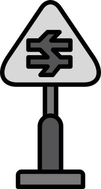 trafik işareti simge vektör çizim 