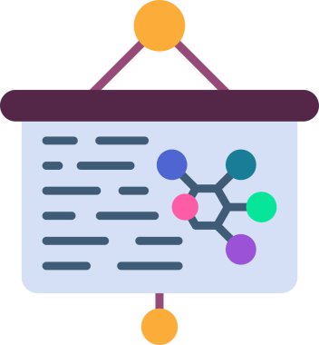 sunum simgesi, vektör illüstrasyonu basit tasarım