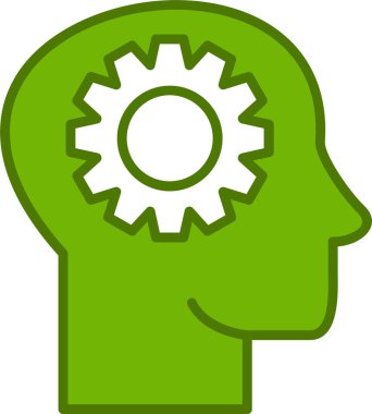 Beyin takımı, baş simge, vektör illüstrasyonu 