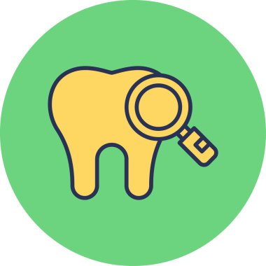 Diş Denetim Vektör simgesinin çizimi