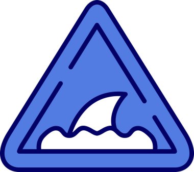 Köpekbalığı hayvan simgesi işaret vektör illüstrasyonu 