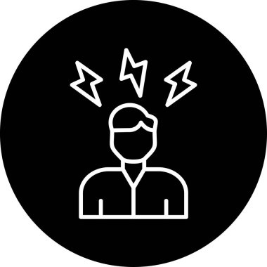 Stres web simgesi vektör illüstrasyonu