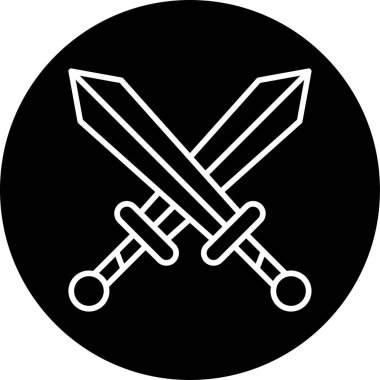 Kılıçlar. Web simgesi basit illüstrasyon