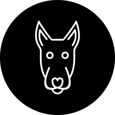 Bull Terrier köpek simgesi vektör illüstrasyonu