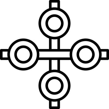 Basit ofset simgesi vektör illüstrasyonu