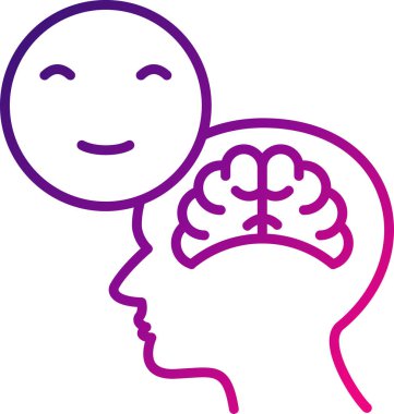 Mutluyum. Web simgesi basit illüstrasyon