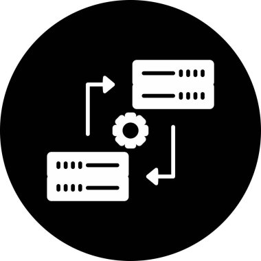 Veri Eşzamanlama web simgesi vektör çizimi