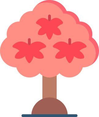 Akçaağaç simgesi vektör illüstrasyonu