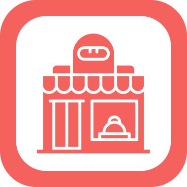 Fırın Dükkanı simgesi vektör illüstrasyonu 