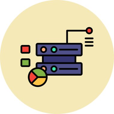 veritabanı simgesi, vektör illüstrasyonu basit tasarım