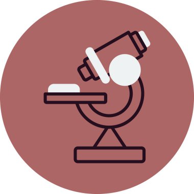 Mikroskop. Web simgesi basit illüstrasyon