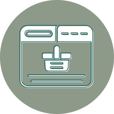 Sepet alışverişi ekommerce simgesi 