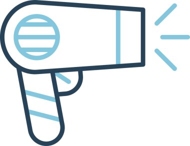 saç kurutma web simgesi vektör illüstrasyonu