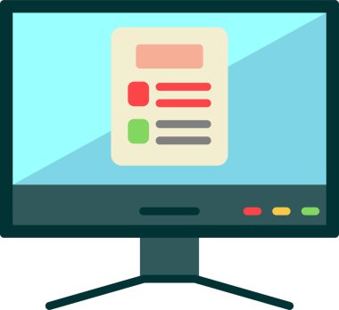 bilgisayar simgesi, vektör illüstrasyonu basit tasarım