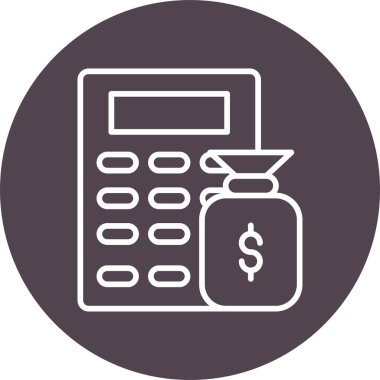 Bütçe simgesinin temel doğrusal resmi