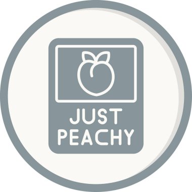 Sadece Peachy simgesi, vektör illüstrasyonu