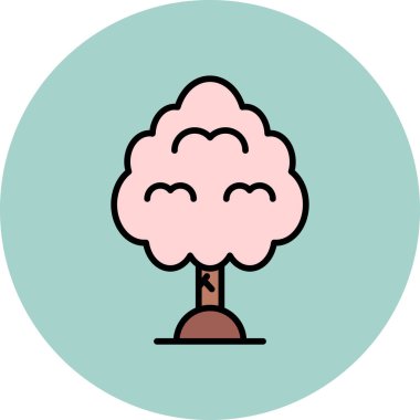 Ağaç. Web simgesi basit illüstrasyon