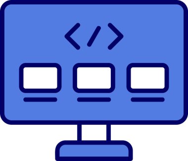 Ön taraf. Web simgesi basit illüstrasyon