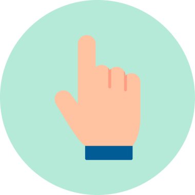 işaret parmağı el simgesi ana hat biçiminde 