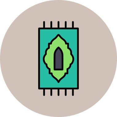 Dua Halı simgesi, vektör illüstrasyonu 