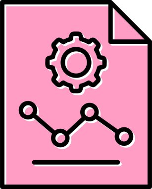 Çağdaş bir soyut vektör illüstrasyonunda kullanıcı veri grafiği.