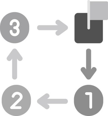 Dağıtım simgesi tasarımının vektör illüstrasyonu