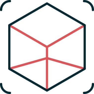 Küp. Web simgesi basit illüstrasyon