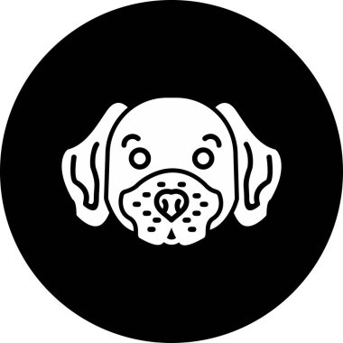 Rottweiler köpek simgesi vektör çizimi