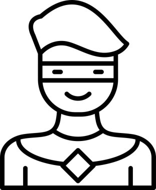 Süper kahraman ağ simgesi, vektör illüstrasyonu