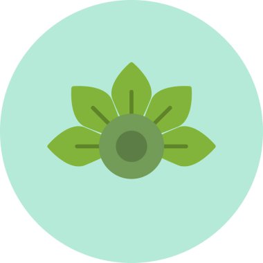 Japon Aralia çiçek ikonu vektör illüstrasyonu