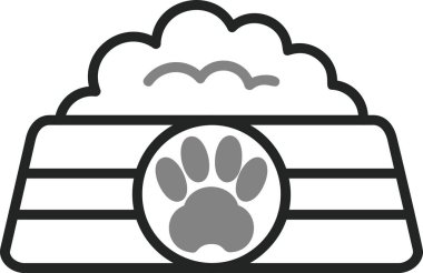 köpek besleme ikonu vektör illüstrasyonu