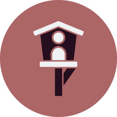 kuş evi simgesi vektör illüstrasyonu