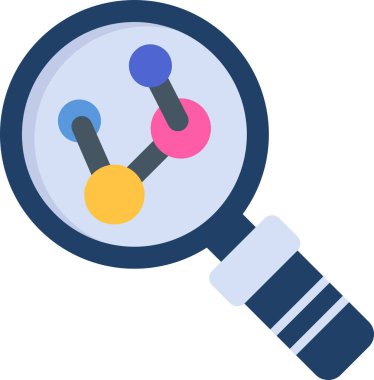 Büyüteçle araştırma konseptinin basit vektör çizimi