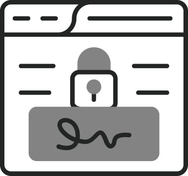 Taslak biçiminde Elektronik İmza simgesi