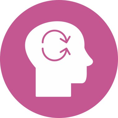 Beyin Bilinci simgesi, vektör illüstrasyonu  