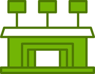 Stadyum. Web simgesi basit illüstrasyon