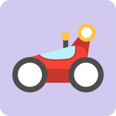 Dublör arabası. Web simgesi basit tasarım